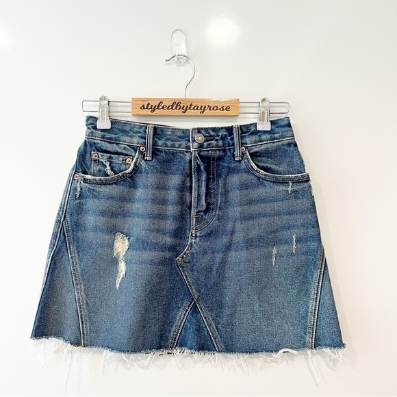 NWT GRLFRND Eva A-Frame Gusset Skirt in Walk This Way - Picture 4 of 11